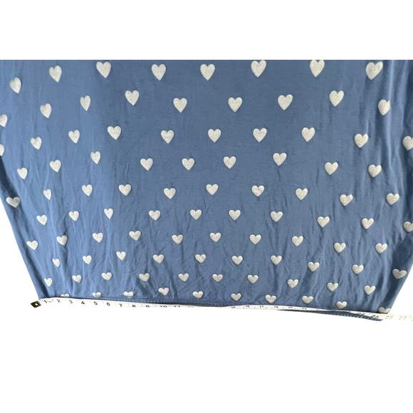 Kyte Baby Blanket Cover Blue Steel Hearts Bamboo Rayon Butter Soft Breathable - Picture 7 of 11